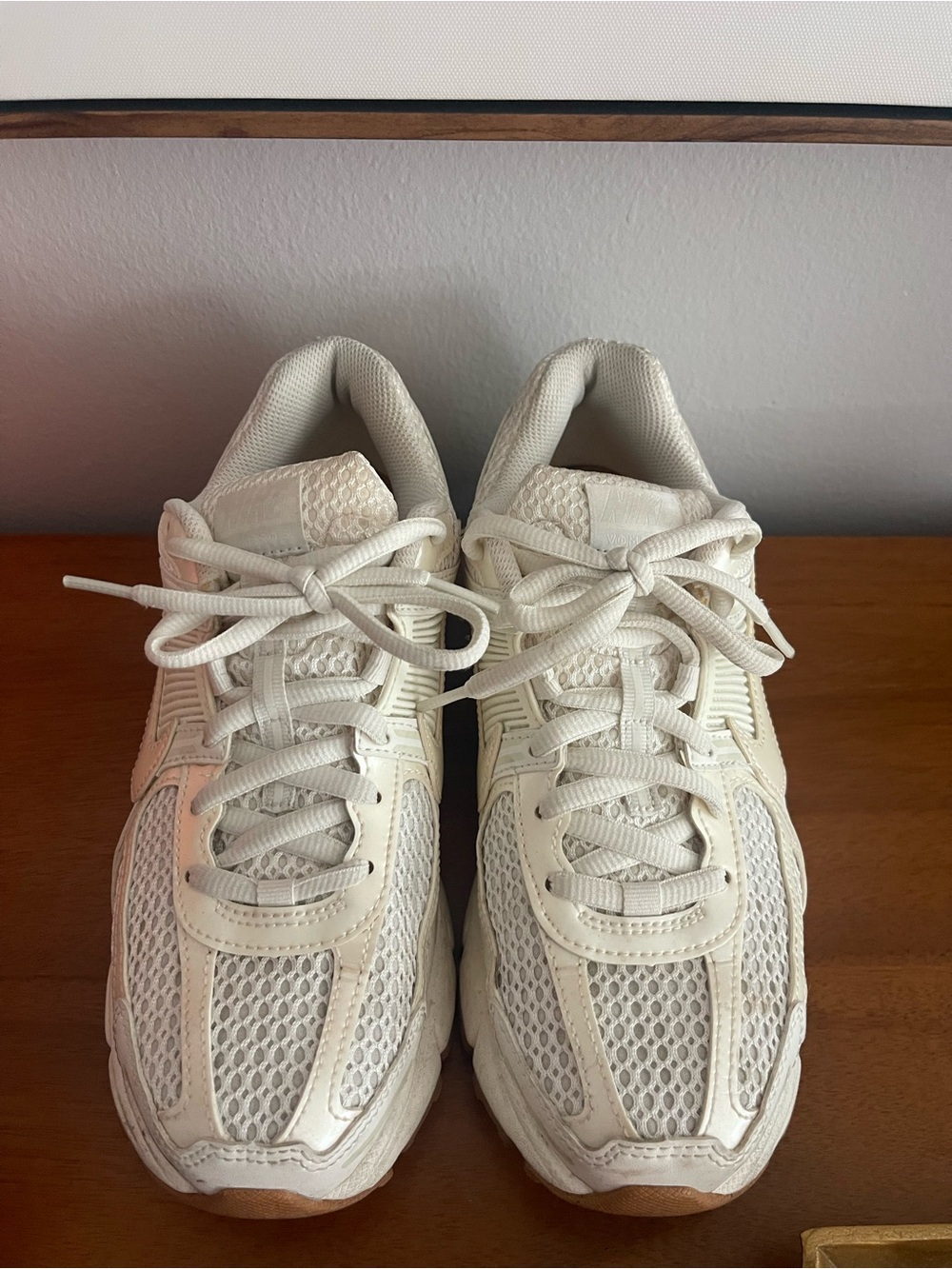 Nike Vomero White Mesh Athletic Sneakers